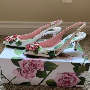 Beautiful floral Dolce & Gabbana kitten heels